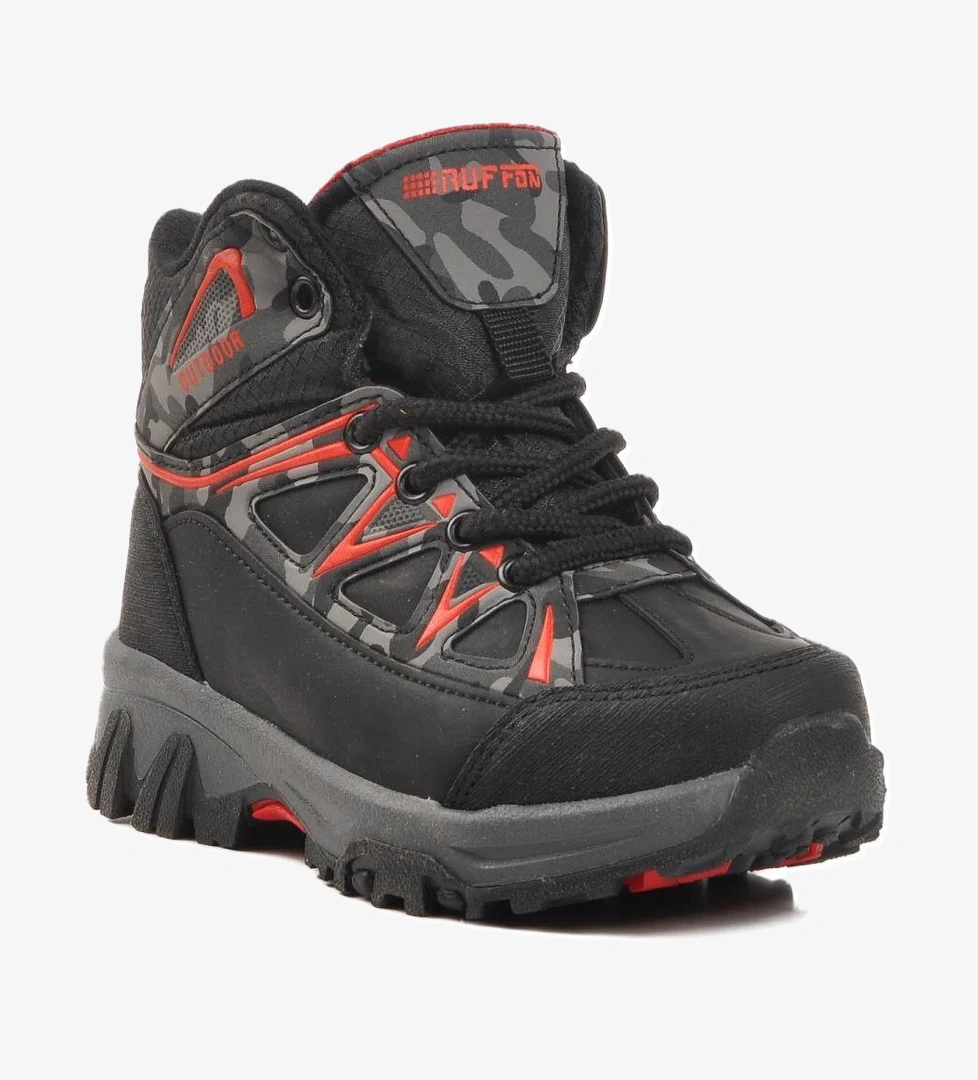 Siyah Kamuflaj Çocuk Outdoor Bot Ruffon 2301 P