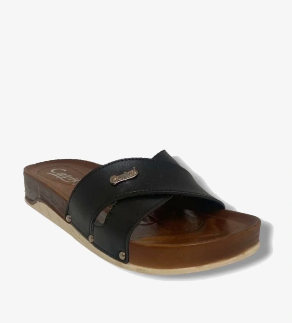 Capri 9020-25 Deri Çapraz Bant Tokalı Kadın Terlik model görseli