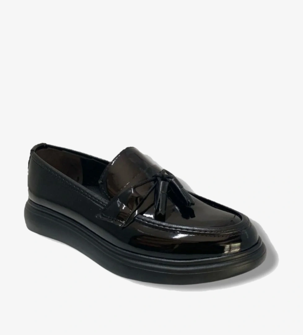 4325-25 Rugan Püsküllü Anatomik Erkek Çocuk Ayakkabı - Görsel 1