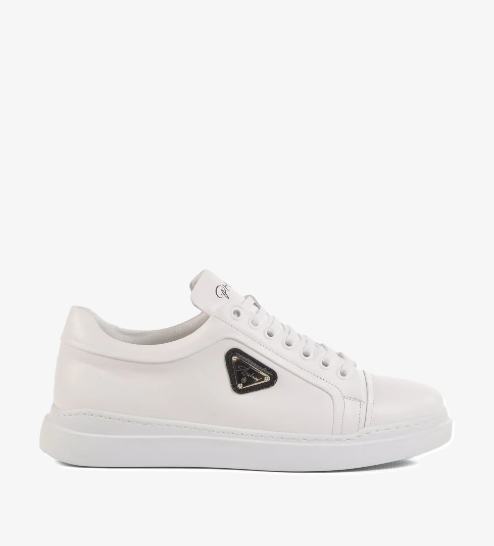 Beyaz Hakiki Deri Erkek Sneaker Premium 2040 M