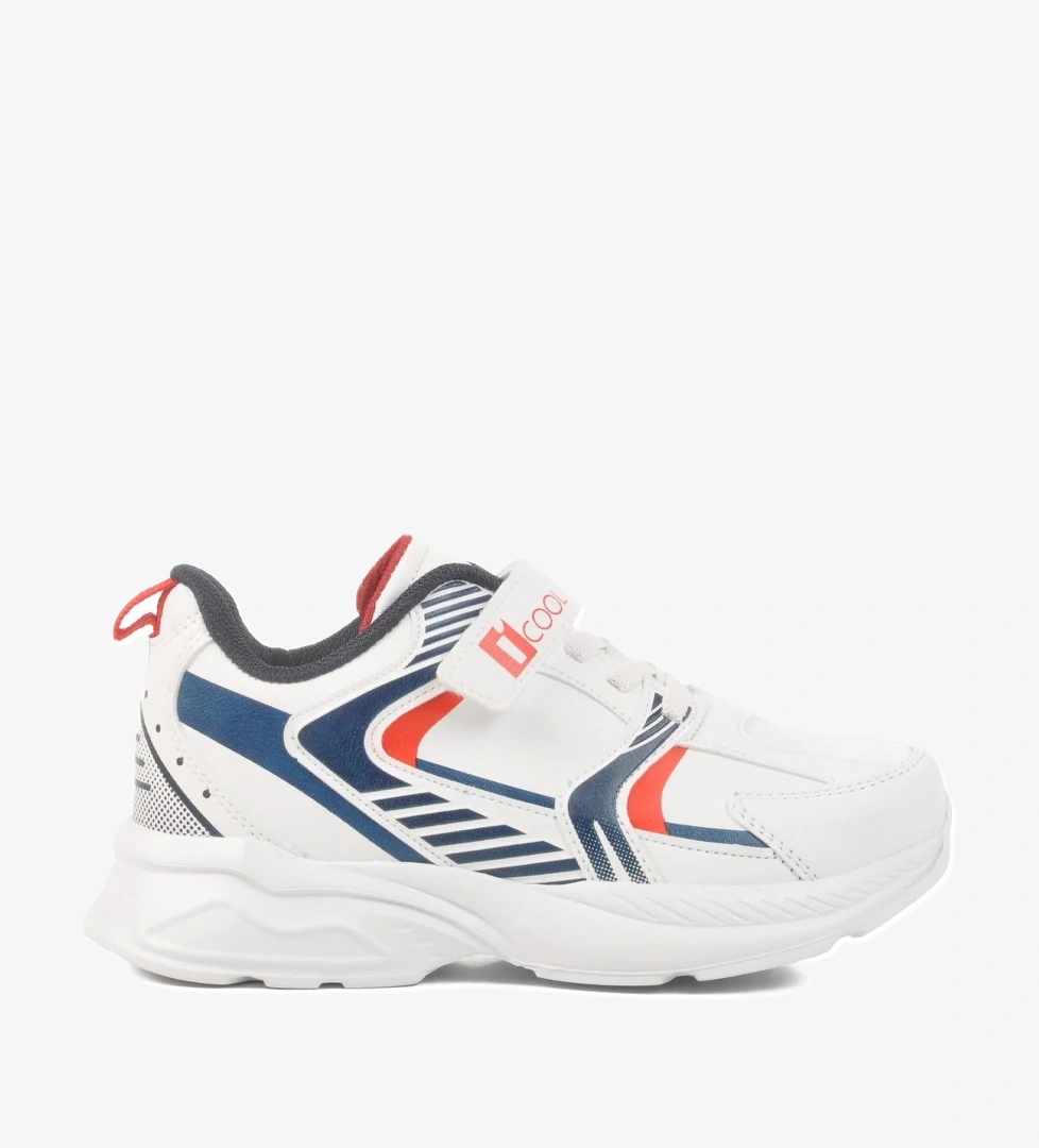 Ayakmod Beyaz Cırtlı Fileli Erkek Çocuk Spor Ayakkabı 2330 F model görseli