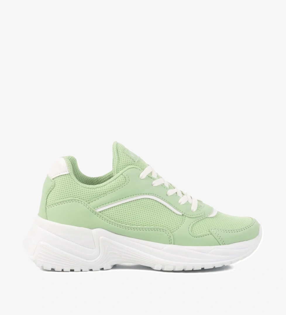 Ayakmod Siyah Mint Yeşili Fileli Hafif Kadın Spor Ayakkabı 2410 G model görseli