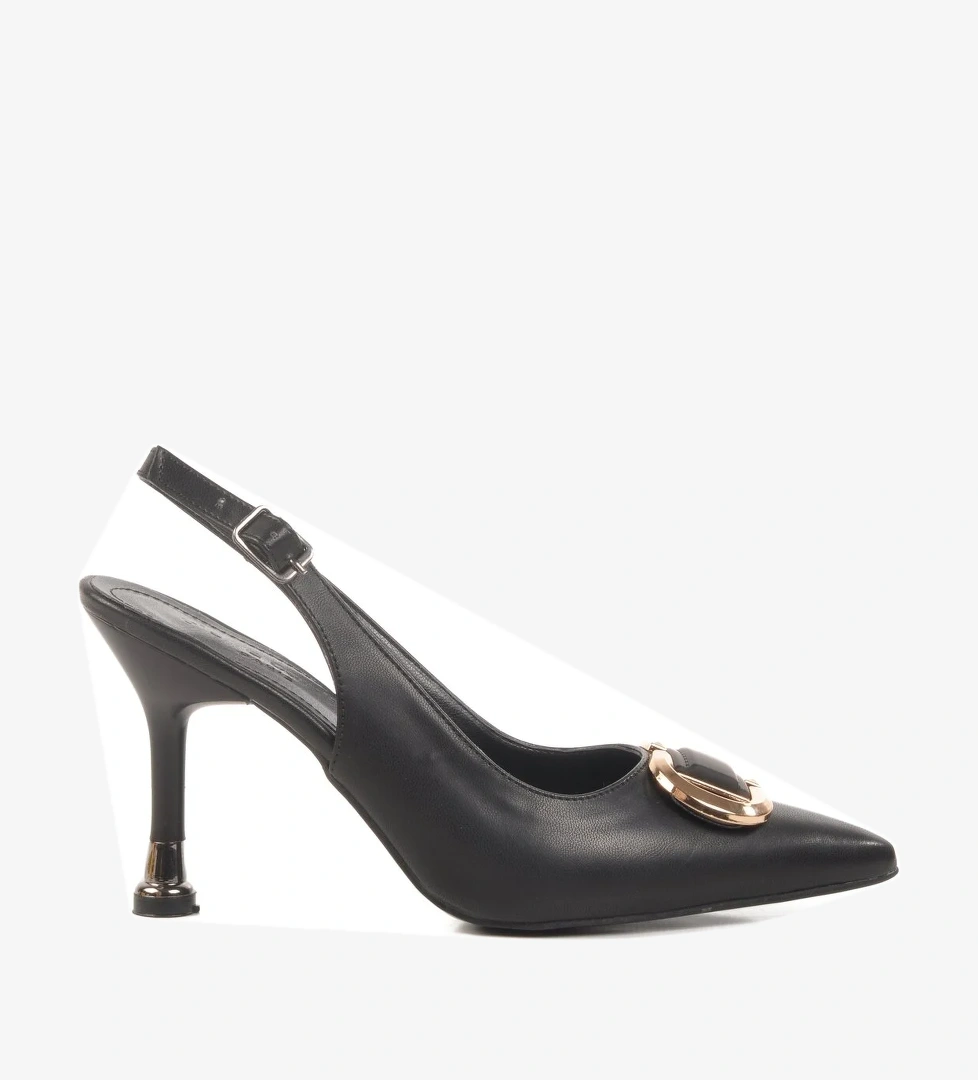 Pierre Cardin Siyah İnce Topuklu Abiye Ayakkabı PC-54547 Z model görseli