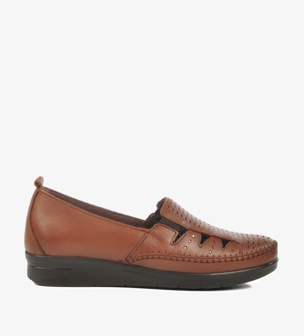 Taba Hakiki Deri Anatomik Kadın Casual Ayakkabı 42660 Z