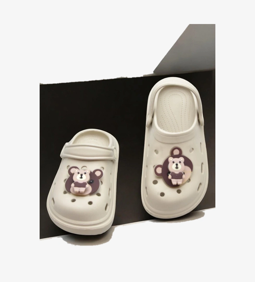 755 Rahat Taban Ayıcıklı Günlük Çocuk Terlik Sandalet - Görsel 1