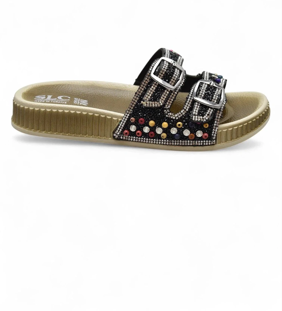 45560 Rahat Taban Taşlı Günlük Kadın Terlik - Görsel 1