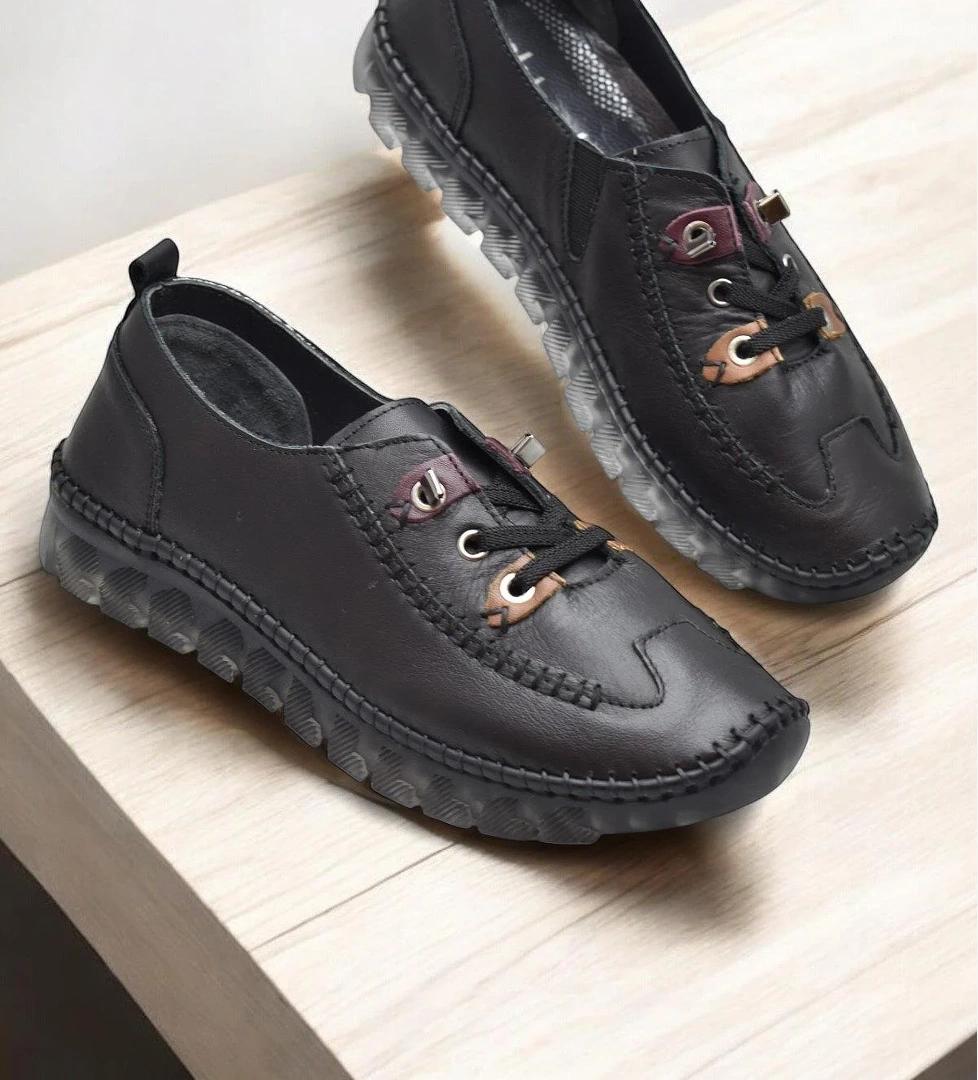 Ispartalılar 212 Tam Ortopedik Hafif Dolgu Taban Günlük Hakiki Deri Kadın Ayakkabı Anne Ayakkabısı model görseli