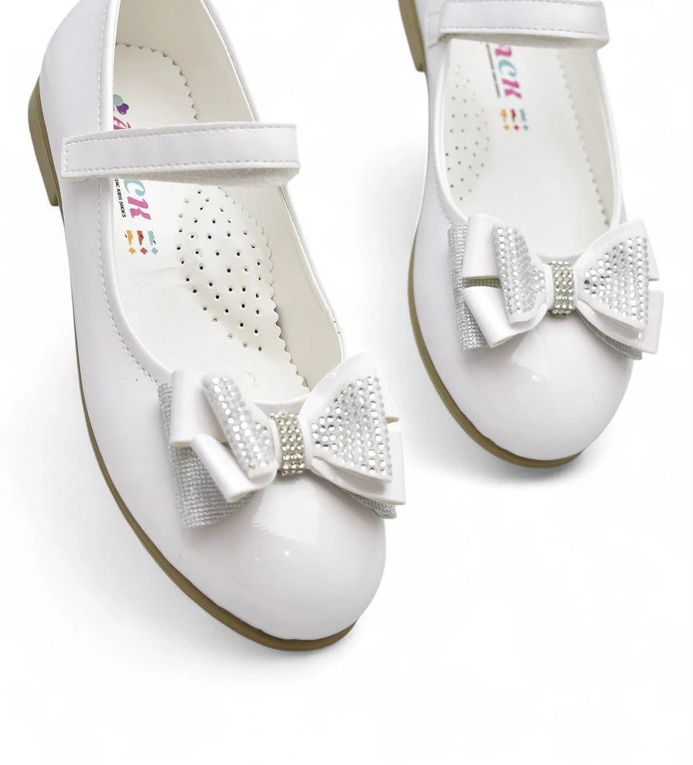 5952 Rahat Taban Tokalı Kız Çocuk Babet Ayakkabı Düğün Abiye Nişan Ayakkabısı - Görsel 1