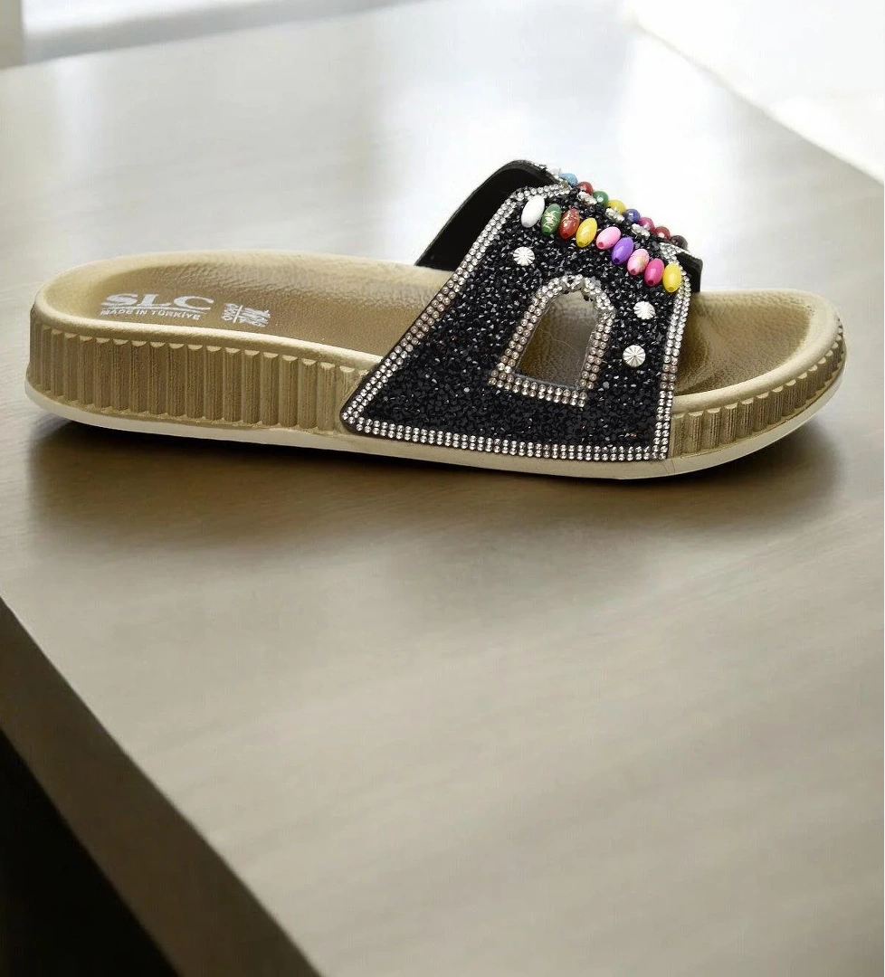 Ispartalılar 45559 Rahat Taban Taşlı Günlük Kadın Terlik model görseli