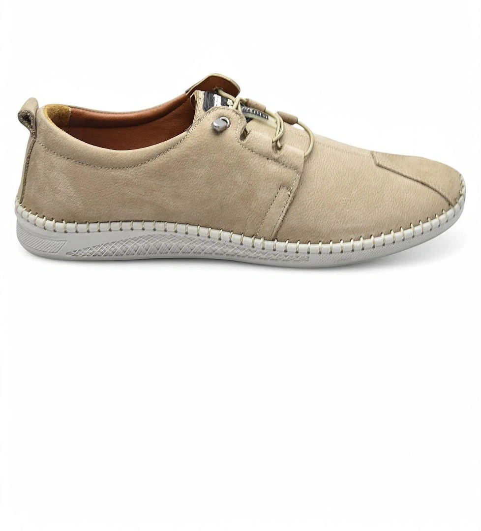 066 Tam Ortopedik Taban Hakiki Deri Nubuk Erkek Ayakkabı Günlük Erkek Ayakkabı Topuk Jelli