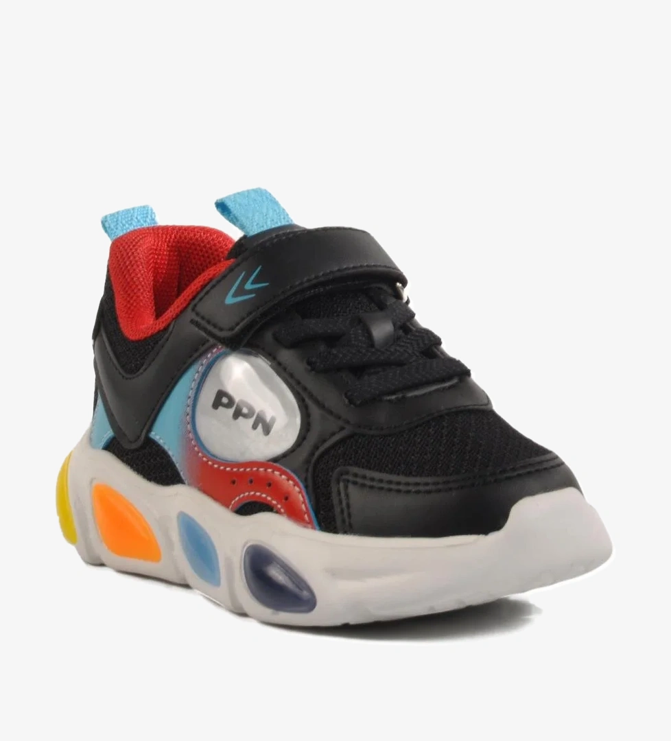 Ppn 1901 Siyah-Kırmızı Çocuk Spor Ayakkabı