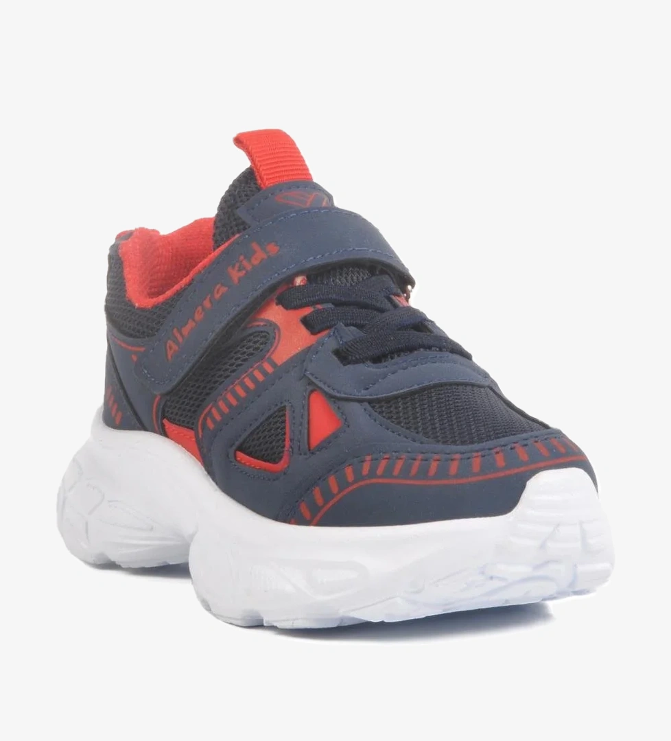 1500 P Lacivert-Kırmızı Çocuk Spor Ayakkabı Almera