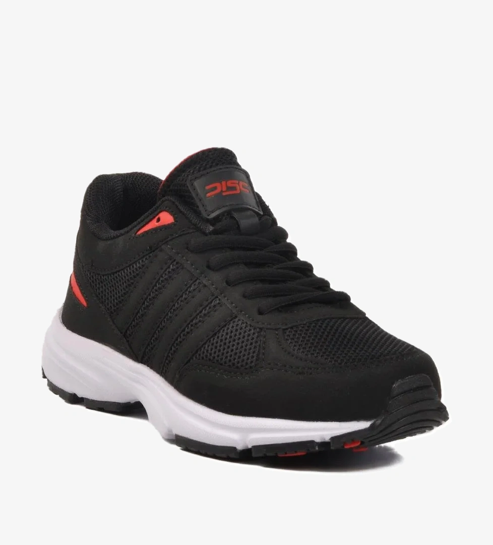 Disc Siyah Beyaz Fileli Hafif Erkek Spor Ayakkabı M