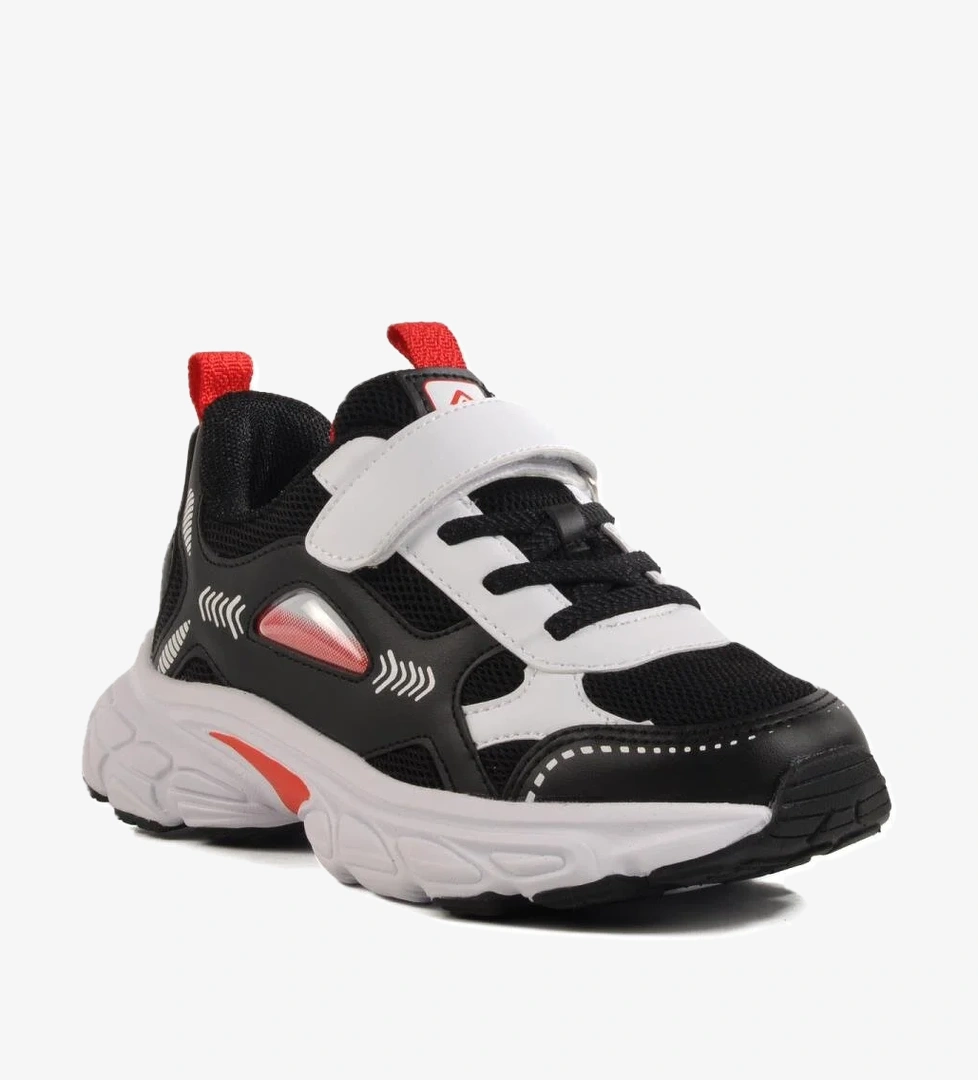 1866 F Siyah-Kırmızı Çocuk Spor Ayakkabı