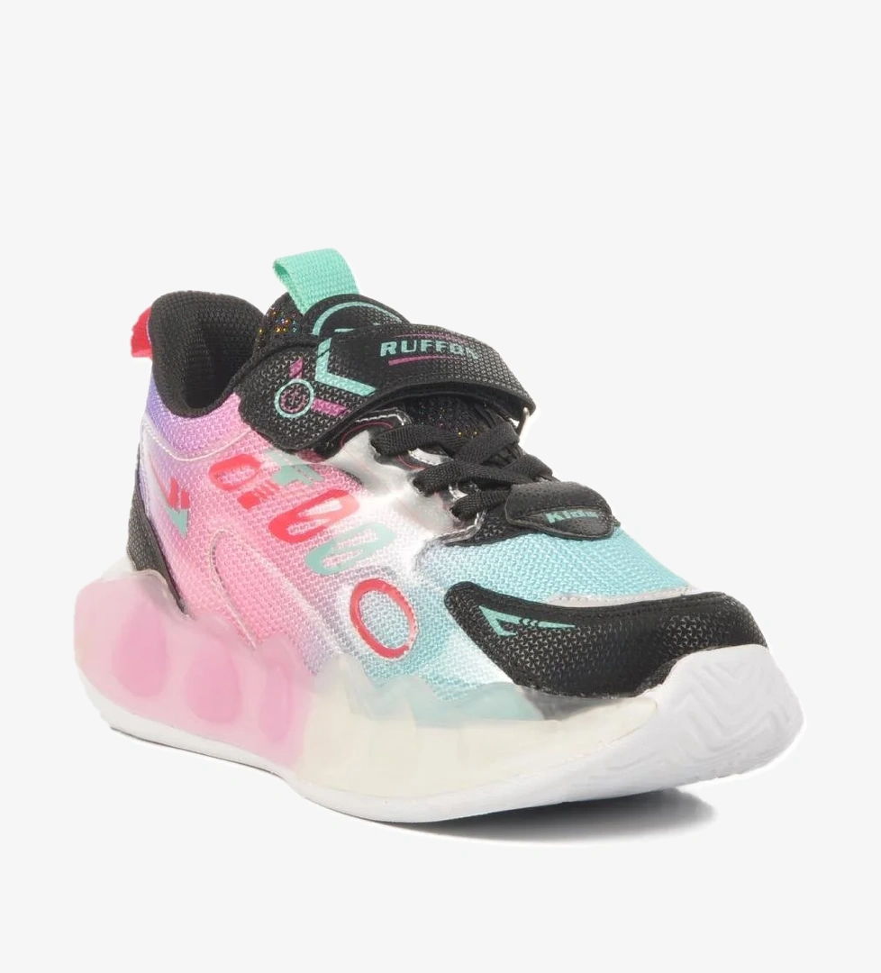 Siyah-Fuşya Çocuk Spor Ayakkabı Ruffon 2480 F - Görsel 1