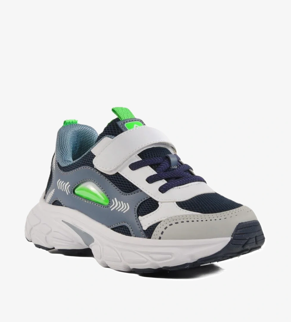 1866 F Lacivert-İndigo Hafif Esnek Çocuk Spor Ayakkabı - Görsel 1