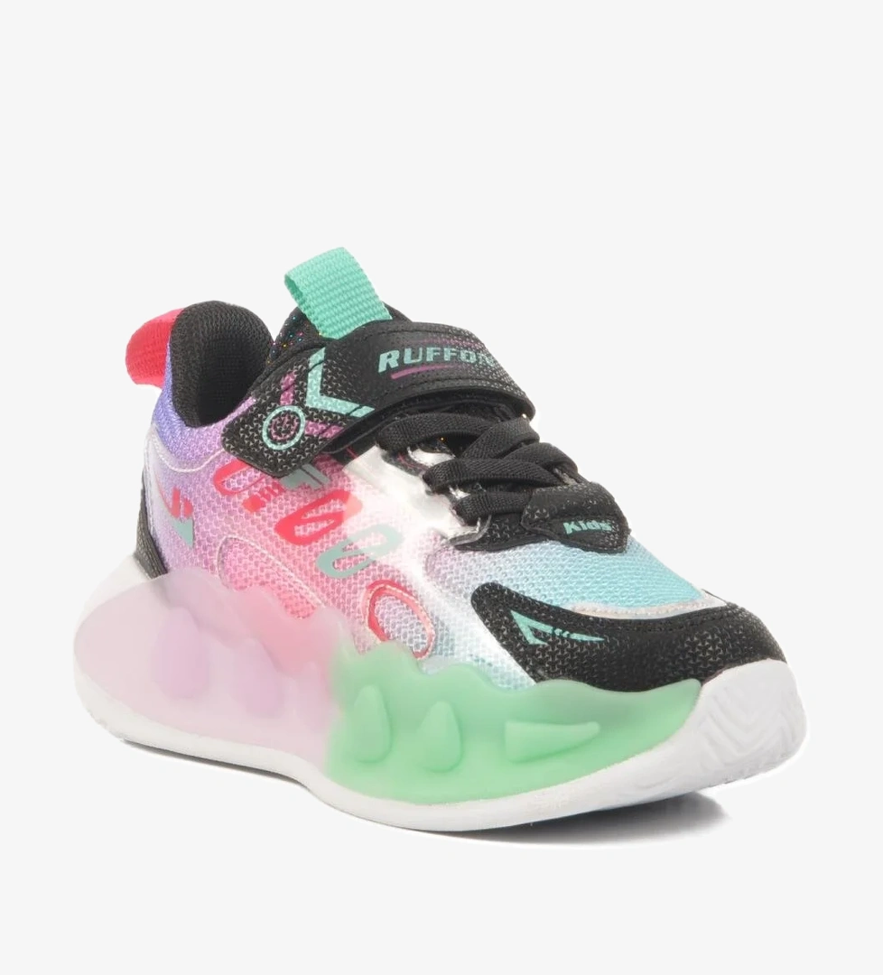 Walkway Siyah-Fuşya Çocuk Spor Ayakkabı Ruffon 2480 P model görseli