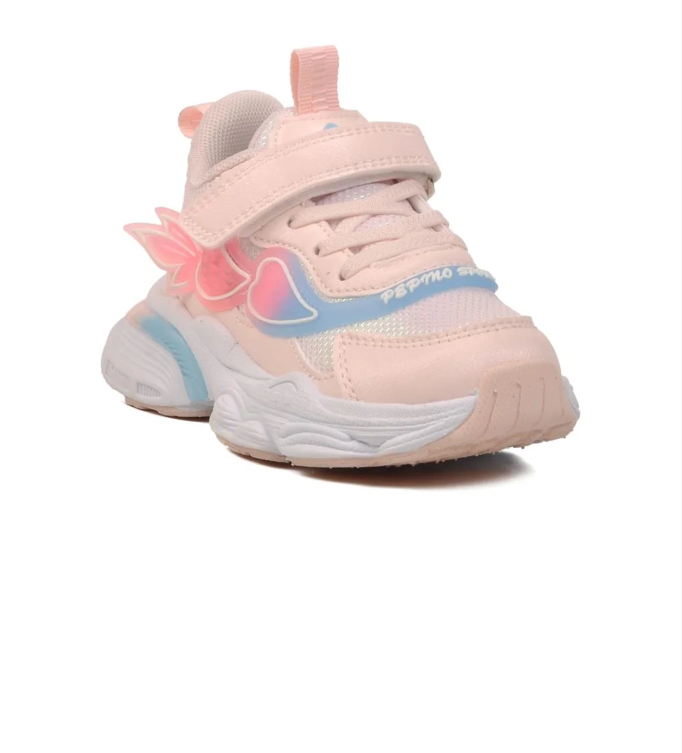 Walkway Pudra Beyaz Cırtlı Hafif Hava Alabilen Kız Çocuk Spor Ayakkabı 1976 P model görseli