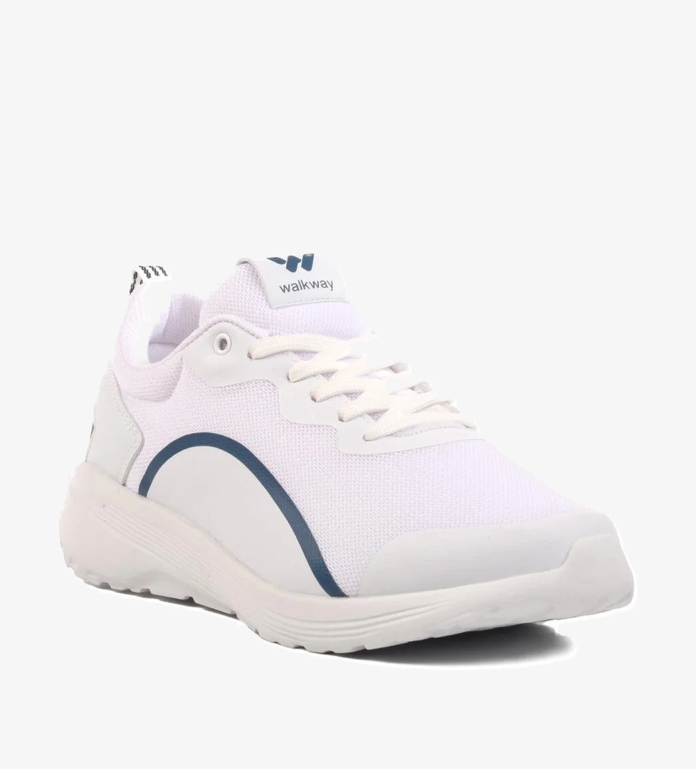 Beyaz-Lacivert Fileli Hafif Erkek Spor Ayakkabı Dera 640 M