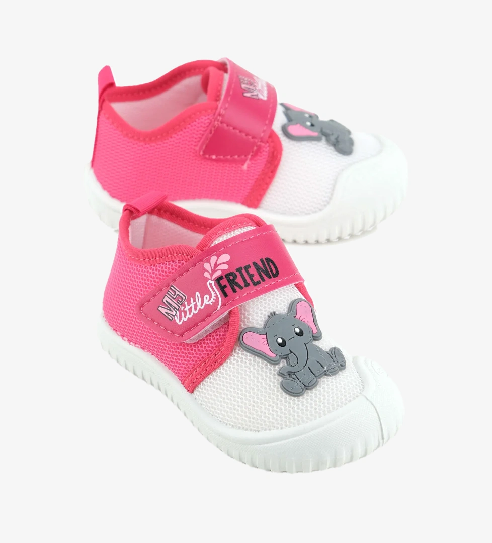 Kız Bebek Yazlık Keten Tek Cırt Cırtlı Ayarlanabilir Rahat Taban Ev Okul Kreş Günlük Ayakkabı - Görsel 1