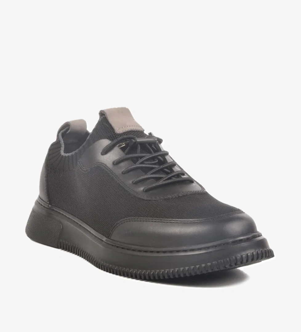 LO02255-F412 M Siyah Erkek Triko Günlük Ayakkabı