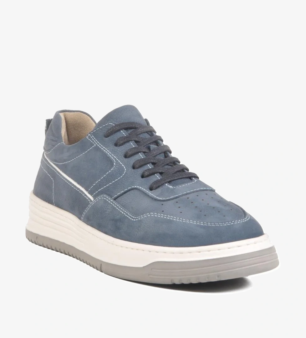 LO2140-2090 M Mavi Nubuk Erkek Günlük Ayakkabı - Görsel 1