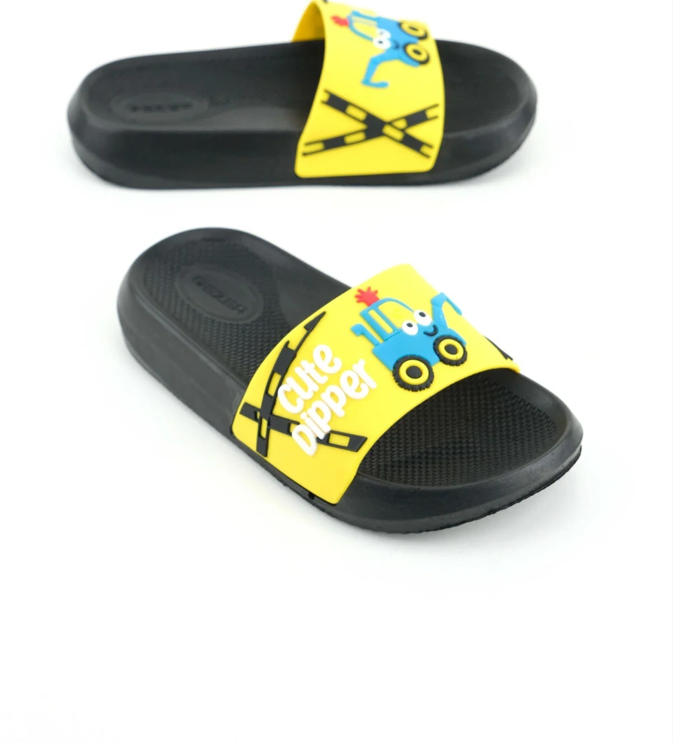 Gezer Gezer Sarı Erkek Çocuk Yazlık PU Ev Banyo Bahçe Plaj Havuz Günlük Terlik Flo'da! Sarı - 1. görsel