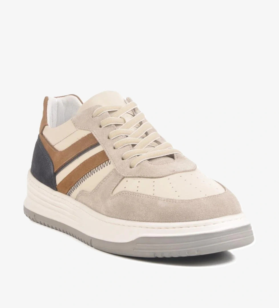 LO1987-2090 M Bej Süet Hakiki Deri Erkek Günlük Ayakkabı