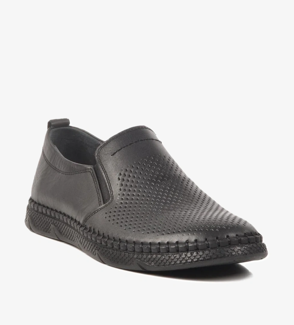 Walkway 3Y1671-172 M Siyah Hakiki Deri Erkek Yazlık Günlük Ayakkabı model görseli