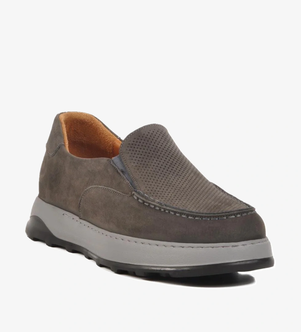 Premium 8210 M Füme Nubuk Hakiki Deri Erkek Günlük Ayakkabı - Görsel 1