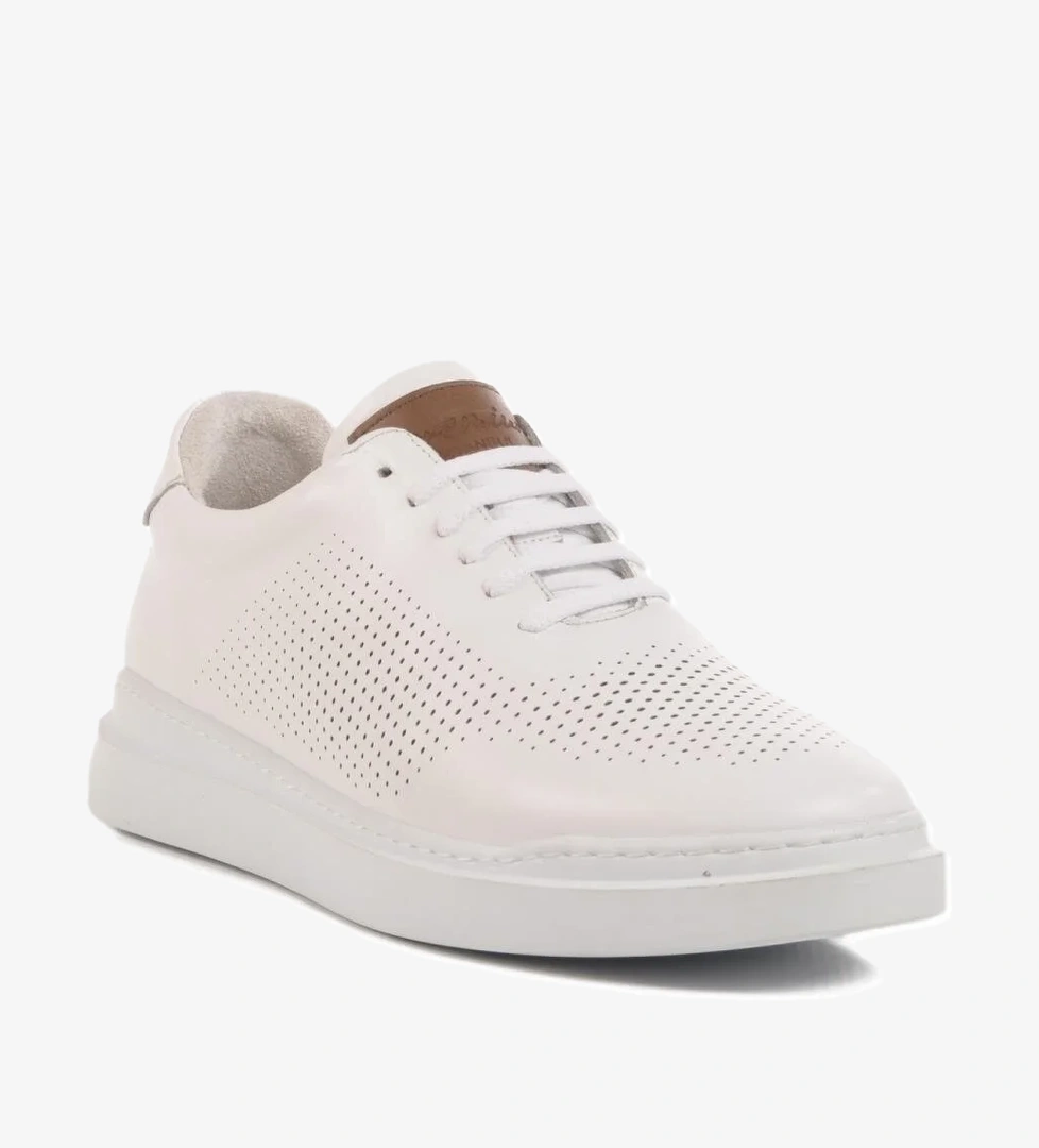 Premium 411 M Beyaz Hakiki Deri Erkek Sneaker