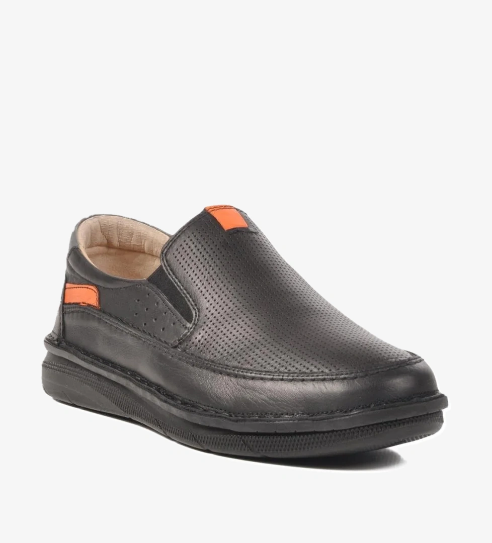 2628 M Siyah Hakiki Deri Erkek Günlük Ayakkabı - Görsel 1