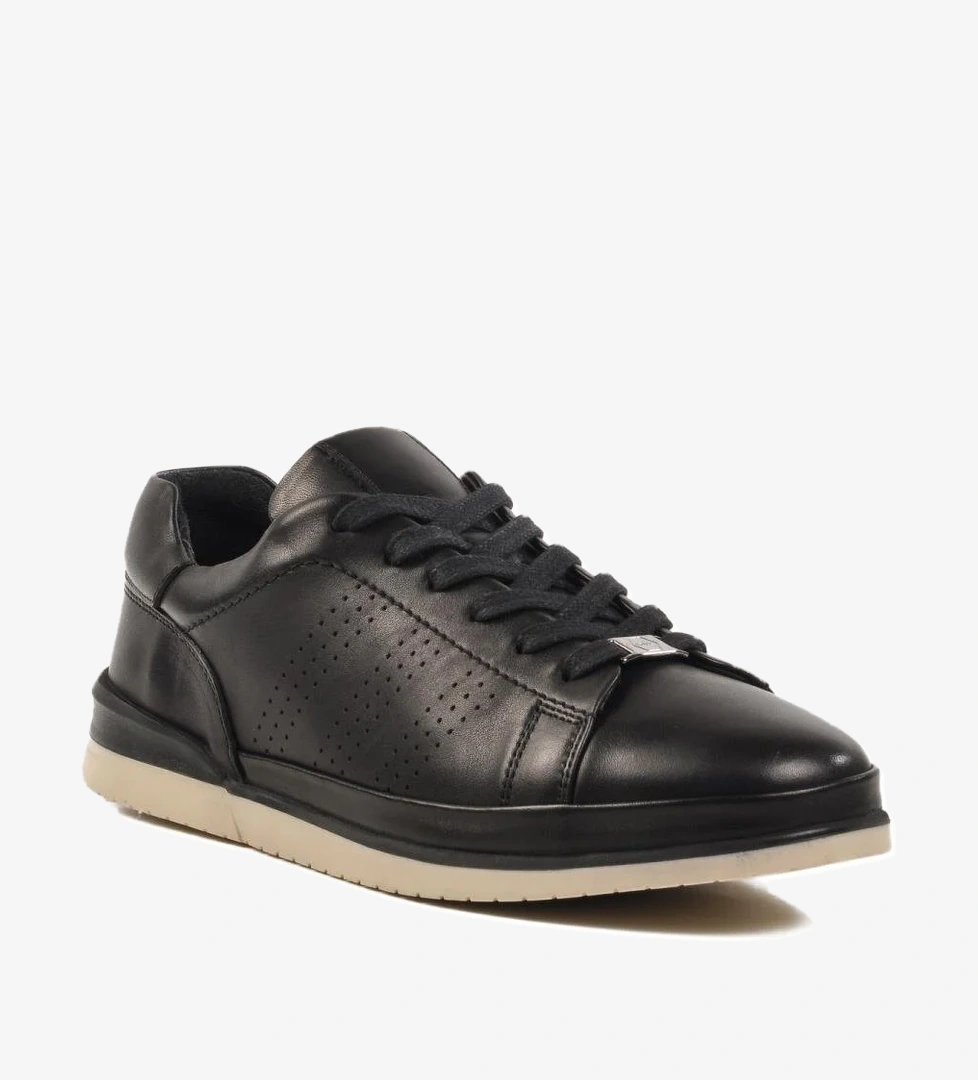 5Y2061-R176 M Siyah Hakiki Deri Erkek Günlük Ayakkabı - Görsel 1