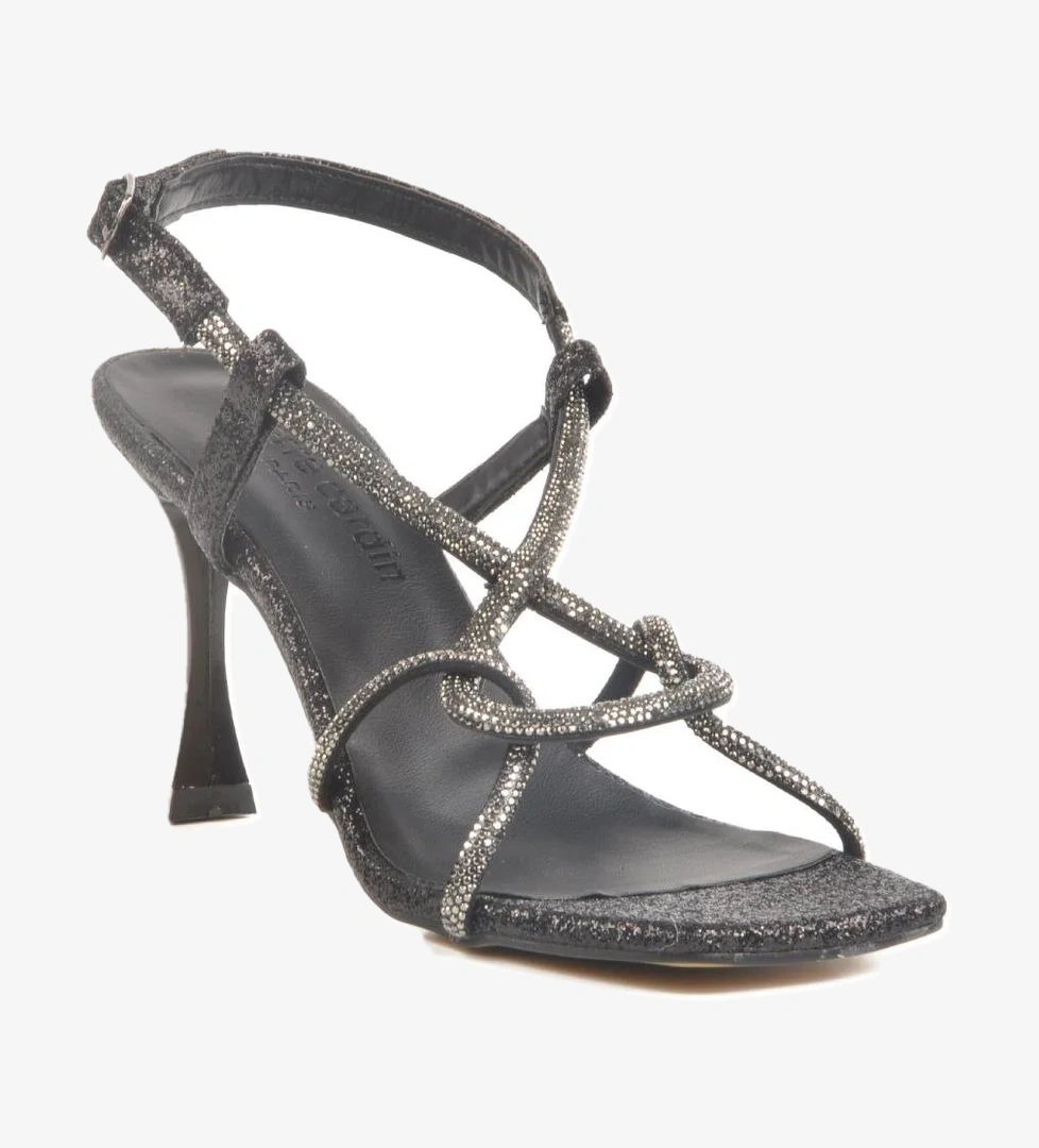 PC-54655 Z Siyah Kadın Abiye Ayakkabı