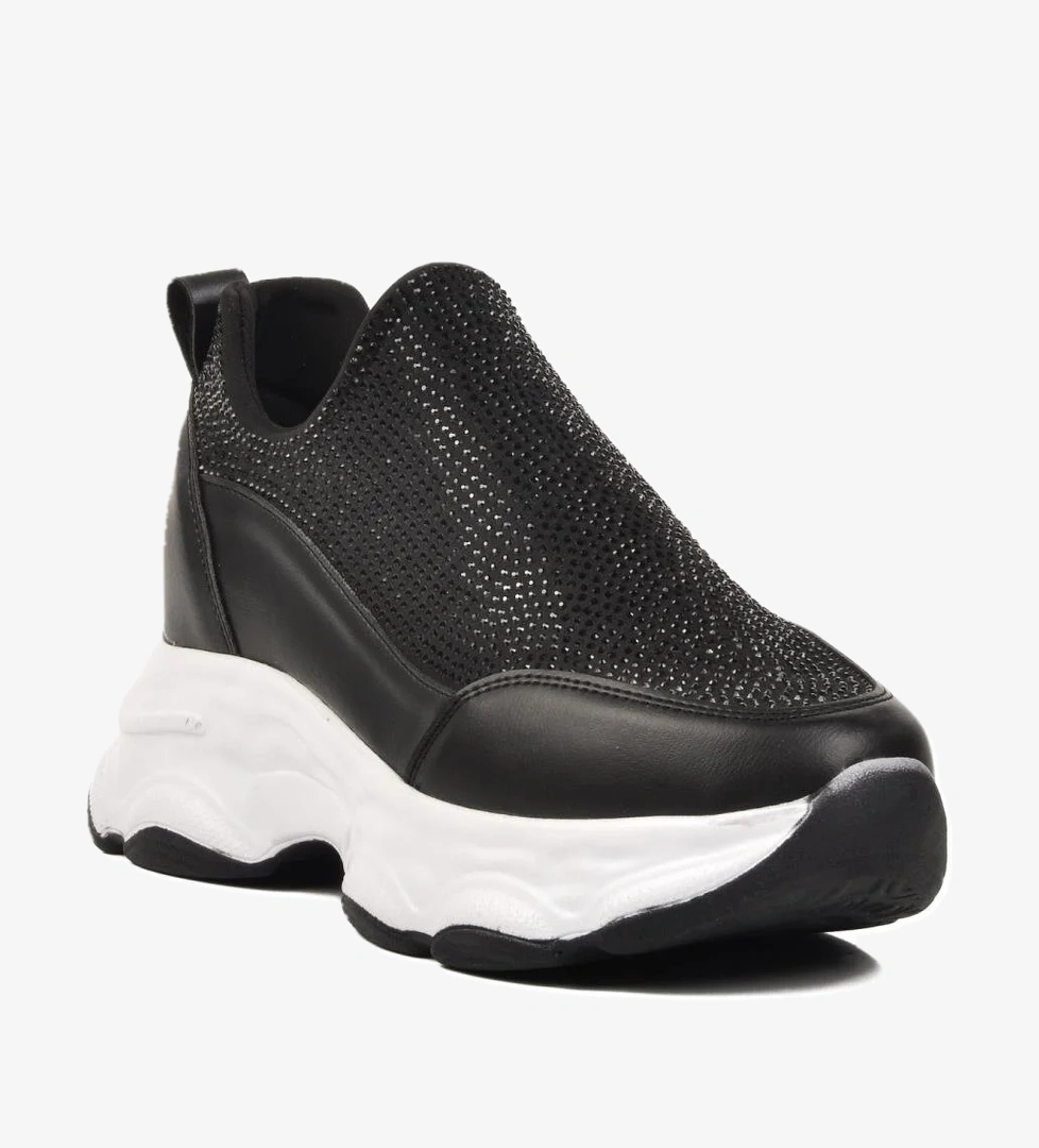 Ayakmod Siyah Taşlı Kadın Casual Ayakkabı 6080 Z model görseli