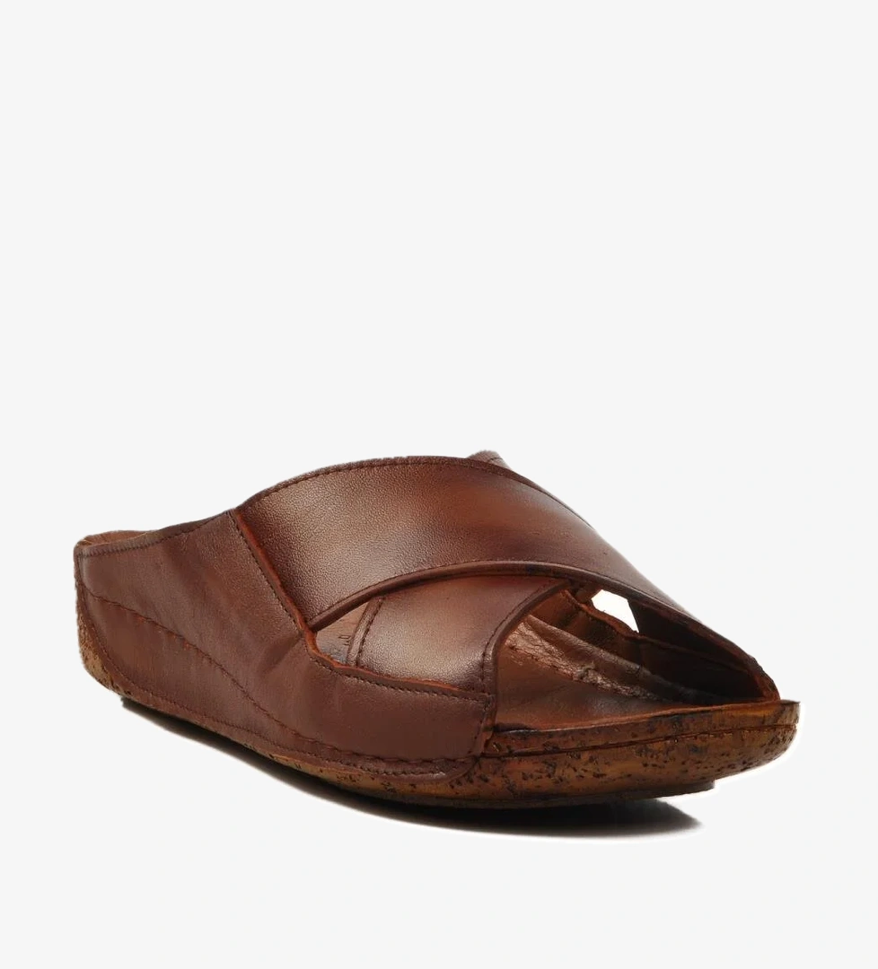 Ayakmod Siyah Taba Hakiki Deri Kadın Terlik 001 Z model görseli