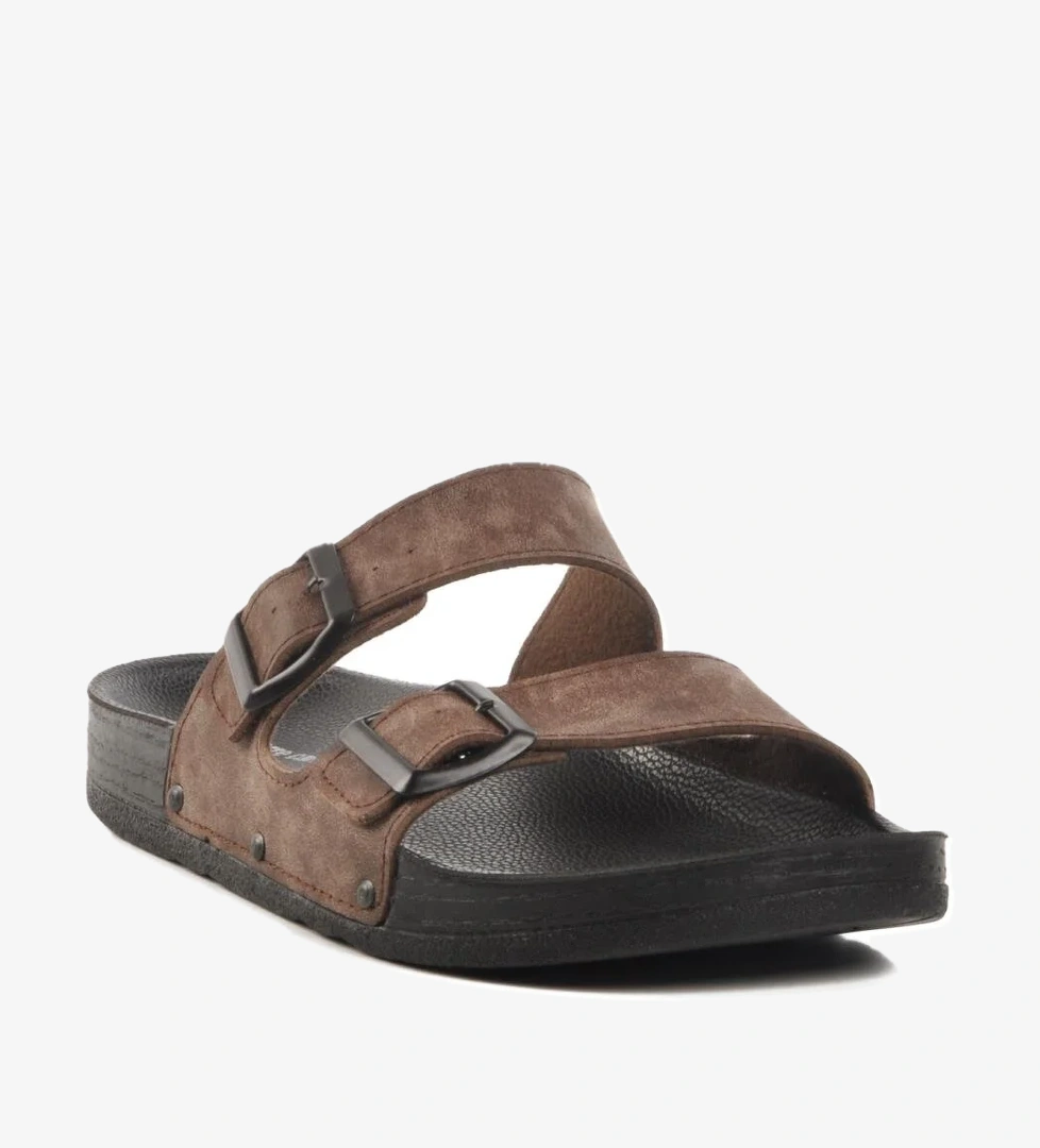 Kahve Nubuk Erkek Terlik PC-7241 M