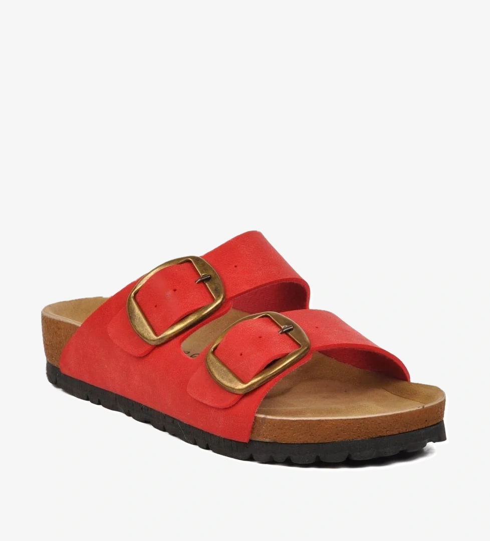 Kırmızı Mantar Taban Kadın Terlik PC-6958 Z - Görsel 1