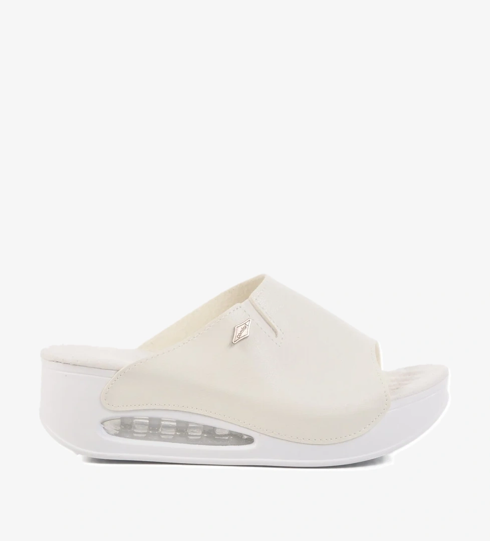 Beyaz Anatomik Yüksek Taban Kadın Terlik 100-962 Z