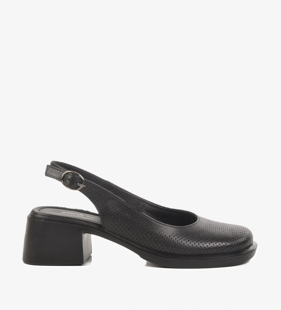 Pierre Cardin Siyah Hakiki Deri Kadın Topuklu Ayakkabı PC-54620 Z model görseli