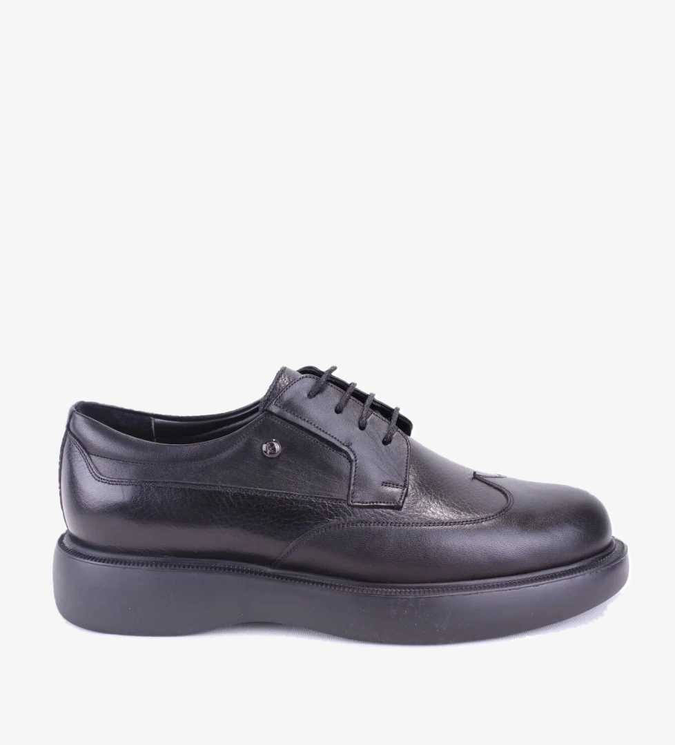 Dagoster Dma78-9543 Kahve Siyah Ortopedik Klasik Spor Erkek Deri Ayakkabı model görseli