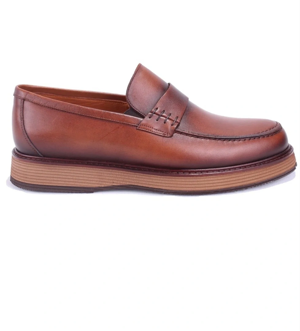 Dagoster Dma78-20823 Taba Siyah Ortopedik Klasik Spor Erkek Deri Ayakkabı model görseli