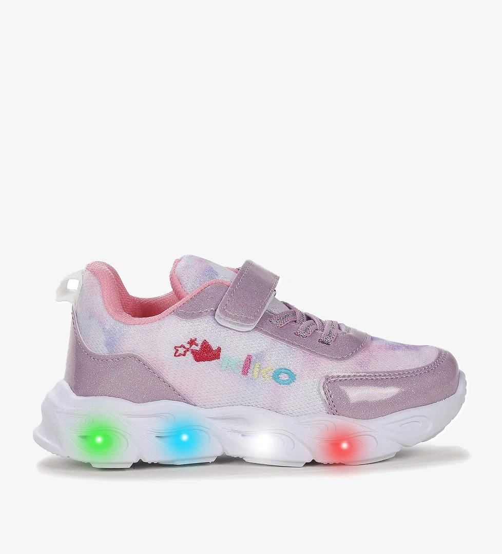 Teno Cırtlı Işıklı Kız Çocuk Spor Ayakkabı Lila