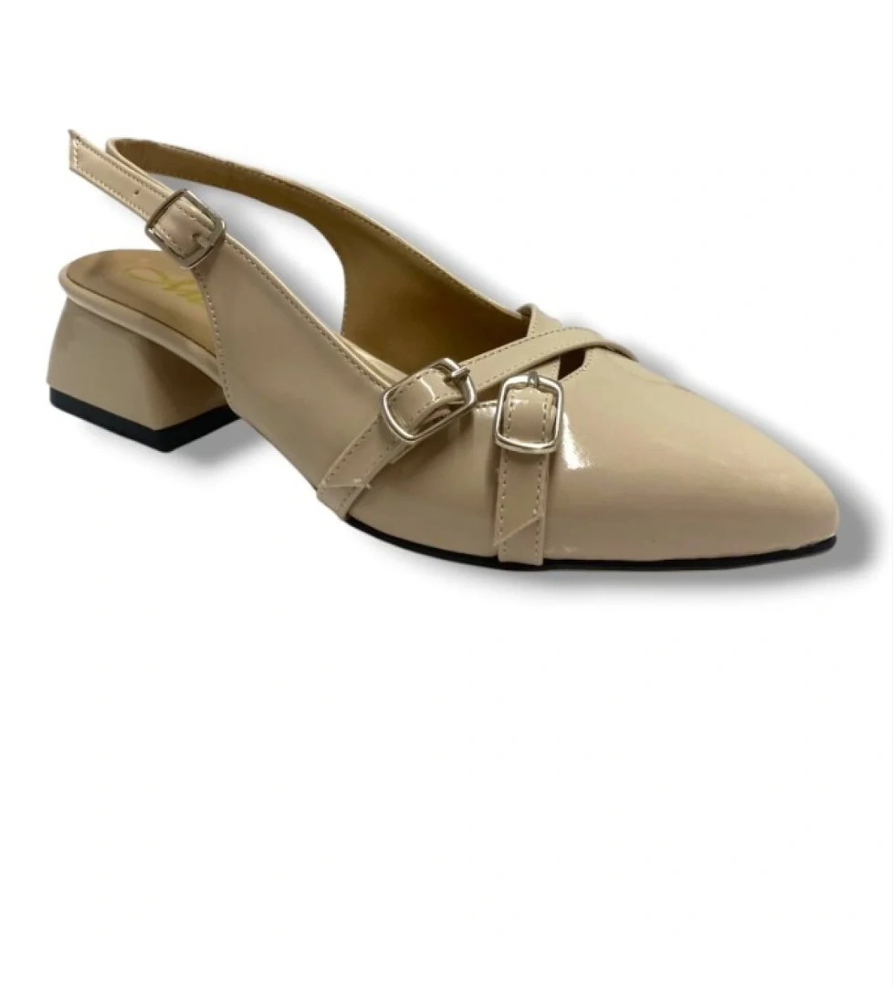 M901-25 Rugan Bantlı Kare Topuk Kadın Ayakkabı - Görsel 1