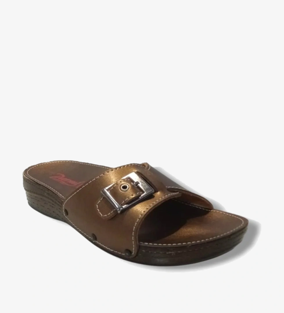 Parmi 14701-25 Deri Anatomik Tek Bant Kadın Terlik