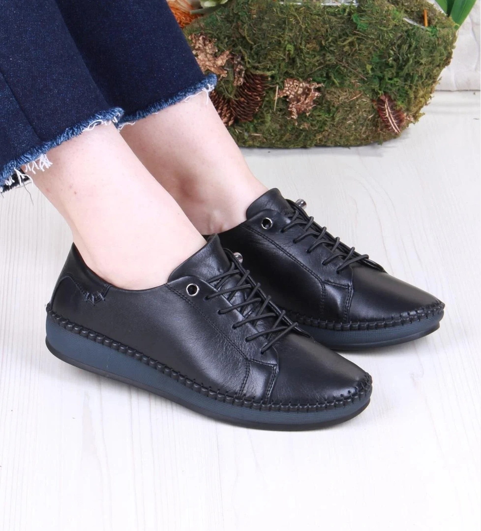 427866 Anatomik Rahat Esnek Hakiki Deri Kadın Ayakkabı - Görsel 1