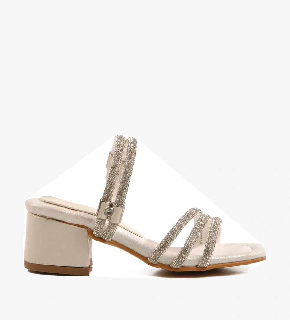 Sedef Taşlı Kız Çocuk Sandalet 016 P - Görsel 1