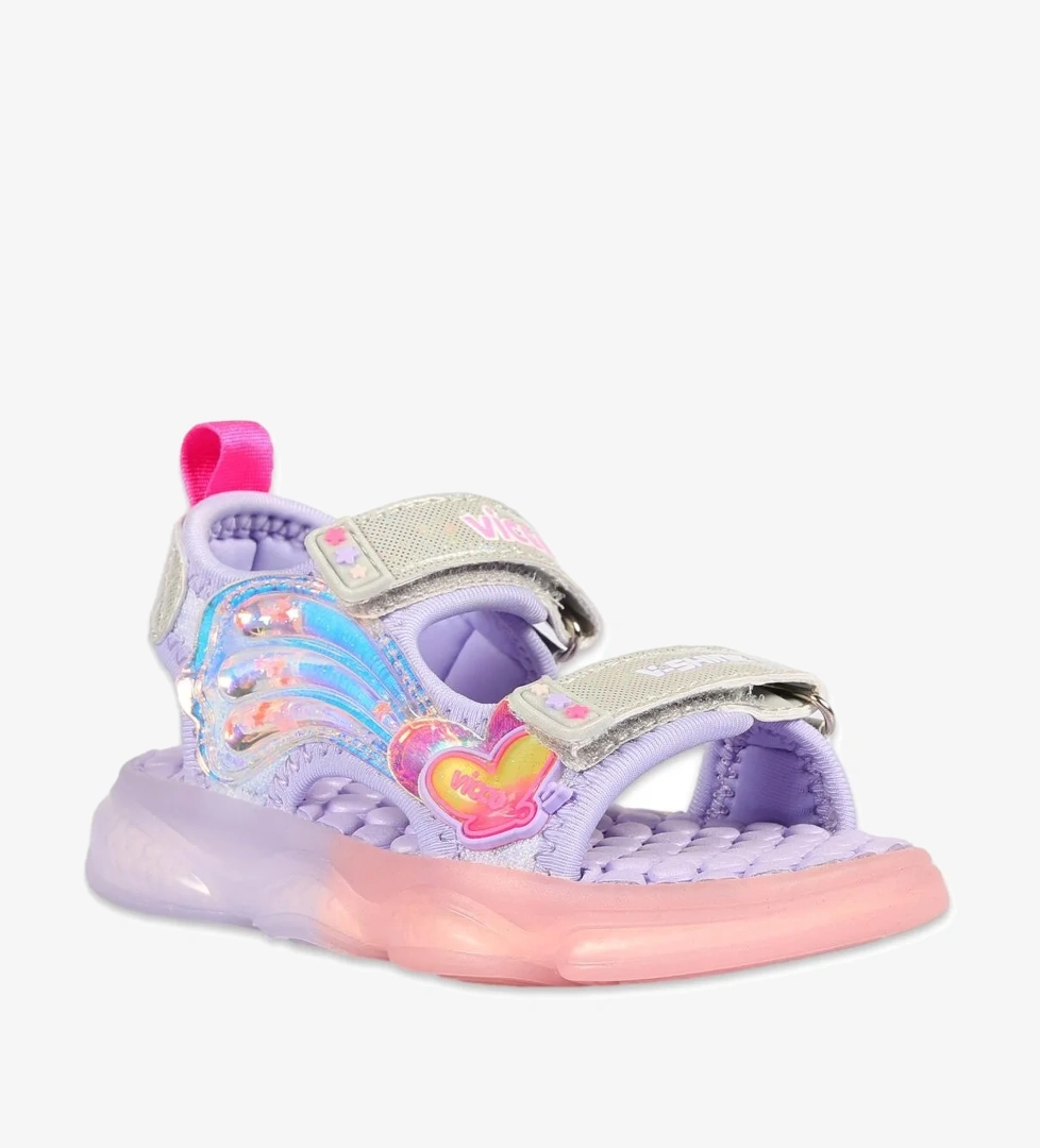 332.B25Y.254 Can Bebe Işıklı Phylon Lila Kız Çocuk Sandalet