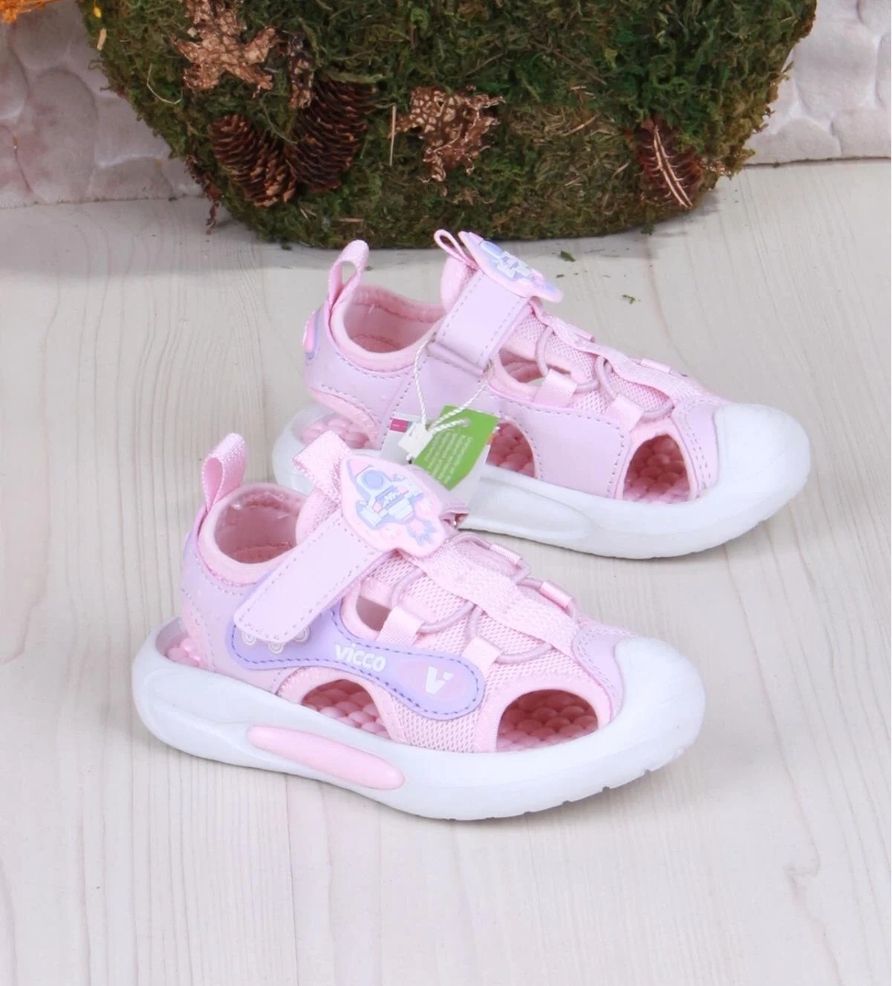Vicco 332.P25Y.221 Rocket Pudra Esnek Rahat Işıklı Kız Çocuk Sandalet model görseli