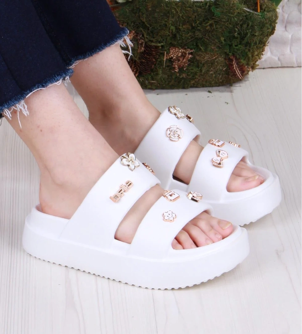 E460 Günlük Plaj Deniz Havuz Terliği Hafif Rahat Esnek Kadın Terlik